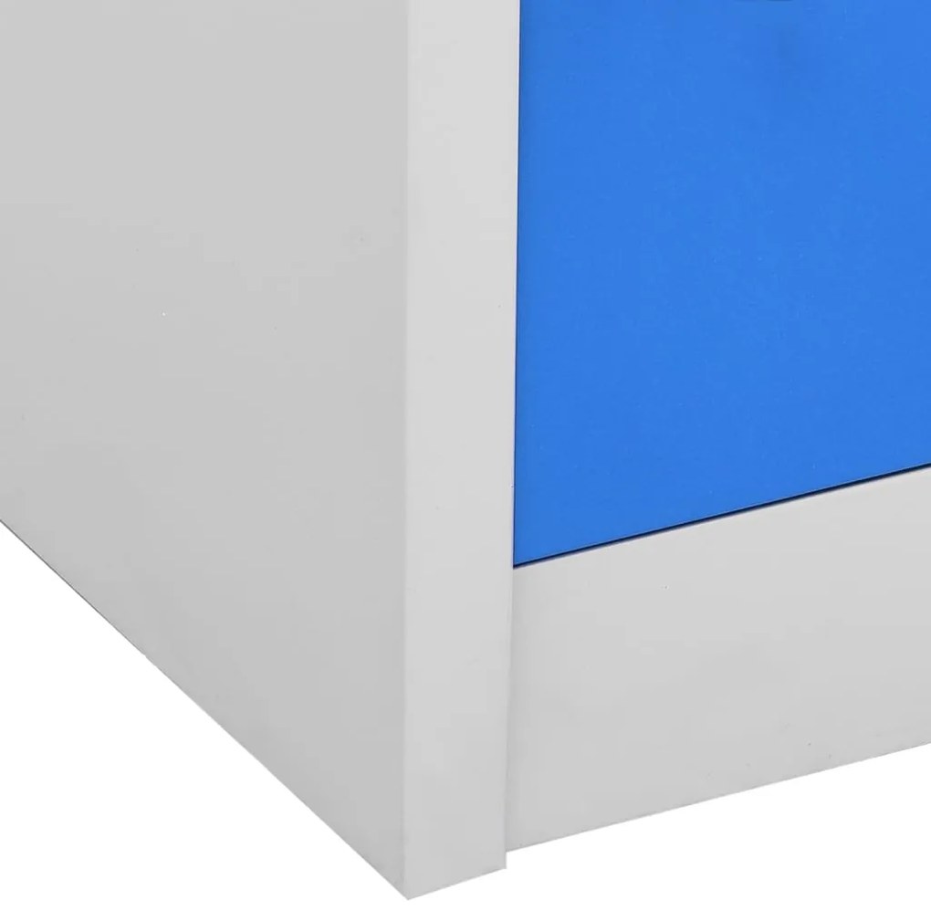 vidaXL Φοριαμοί 2 τεμ. Ανοιχτό Γκρι/Μπλε 90 x 45 x 92,5 εκ. Ατσάλινοι