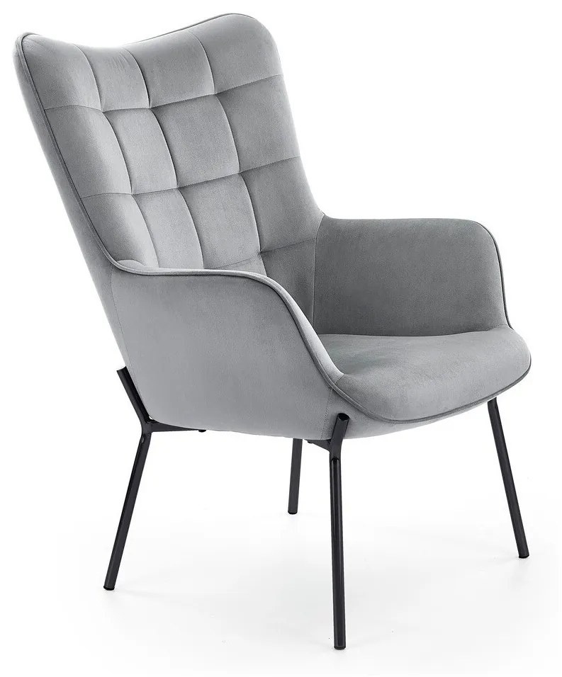 Πολυθρόνα Houston 868, Γκρι, 97x71x79cm, Ταπισερί, Πόδια: Μεταλλικά