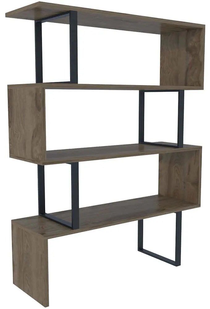 Βιβλιοθήκη Adriana 875ZNA3624 91,5x29,5x124,5cm Black-Oak