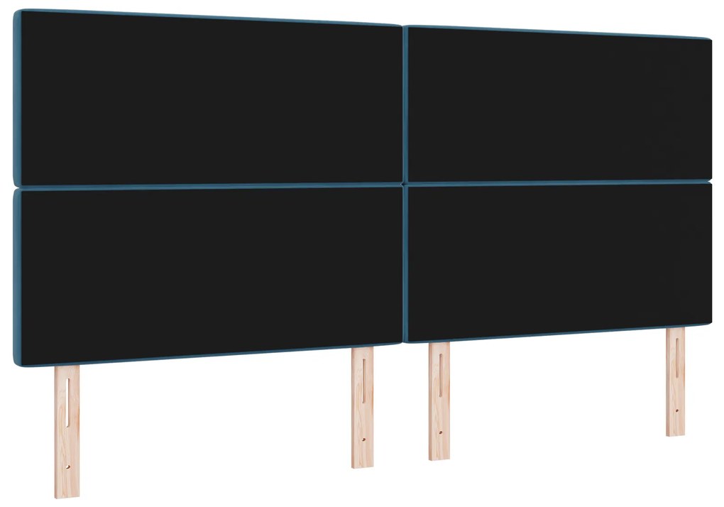 vidaXL Βελούδινο Κεφαλάρι Argyle Σκούρο Μπλε 200 cm Βελούδο