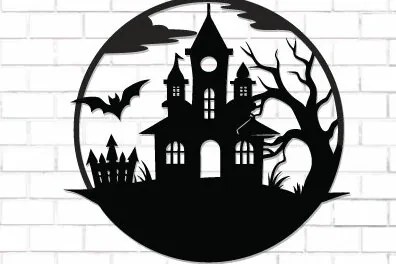 Intra απο ξύλο plywood  Χρώμα wenge 3mm-4mm πάχος - Halloween Decor Wall Δίασταση 15x15 cm INTRAFABR-112052586
