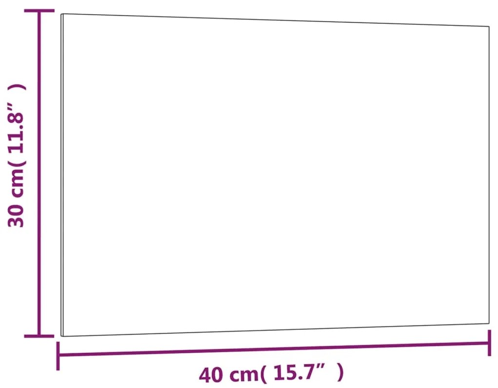 vidaXL Πίνακας Επιτοίχιος Μαγνητικός Μαύρος 40 x 30 εκ. Ψημένο Γυαλί