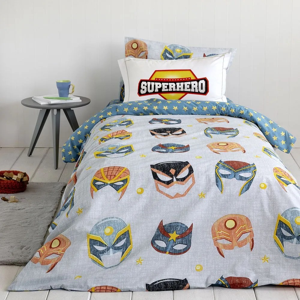 Σεντόνια Παιδικά Superheroes (Σετ 3τμχ) Multi Nima Μονό 170x255cm 100% Βαμβάκι