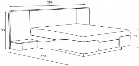 Κρεβάτι ξύλινο AURA 140x200 DIOMMI 45-727