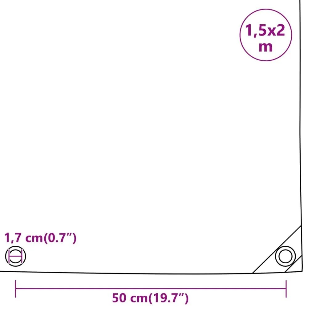 Μουσαμάς Γκρι 1,5 x 2 μ. 650 γρ./μ² - Γκρι