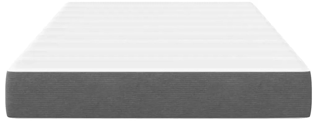 vidaXL Στρώμα Κρεβατιού με στρώμα Ανοιχτό γκρι 120 x 200 cm ύφασμα