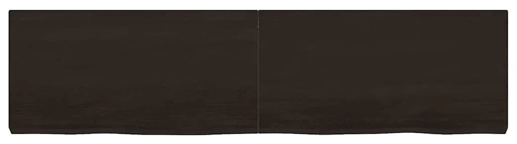vidaXL Ράφι Τοίχου Σκούρο Καφέ 160x40x(2-6) εκ. Επεξ. Μασίφ Ξύλο Δρυός