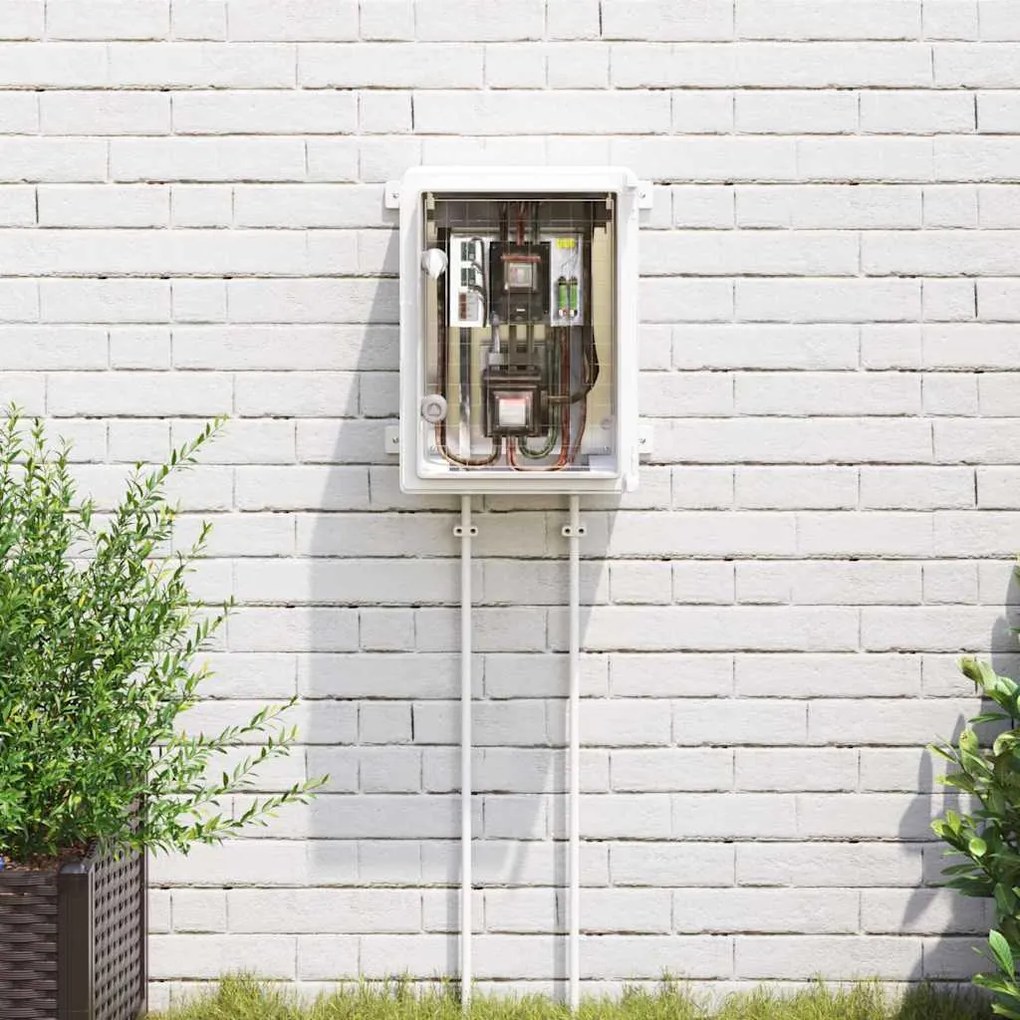 vidaXL Ντουλάπι Ελέγχου Γκρι 30 x 16.5 x 40 εκ. ΑΒΣ Πλαστικό