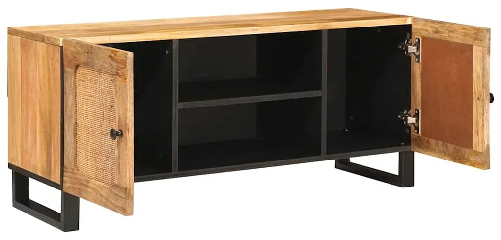 vidaXL Ντουλάπι TV με ράφι Καφέ 105 x 33,5 x 46 εκ. Στερεό ξύλο μάνγκο