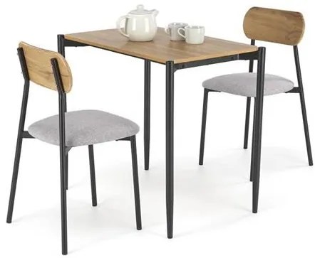 NANDO table + 2 chairs color: natural / black DIOMMI-60-28710