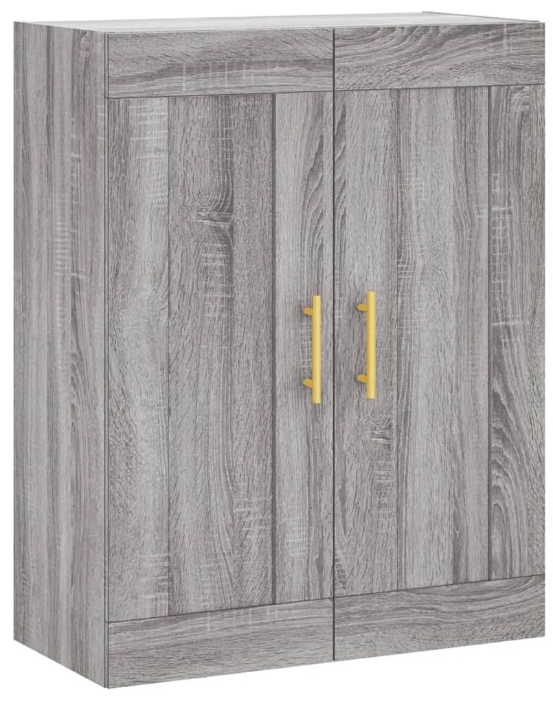 vidaXL Ντουλάπι Γκρι Sonoma 69,5 x 34 x 180 εκ. Επεξεργασμένο Ξύλο