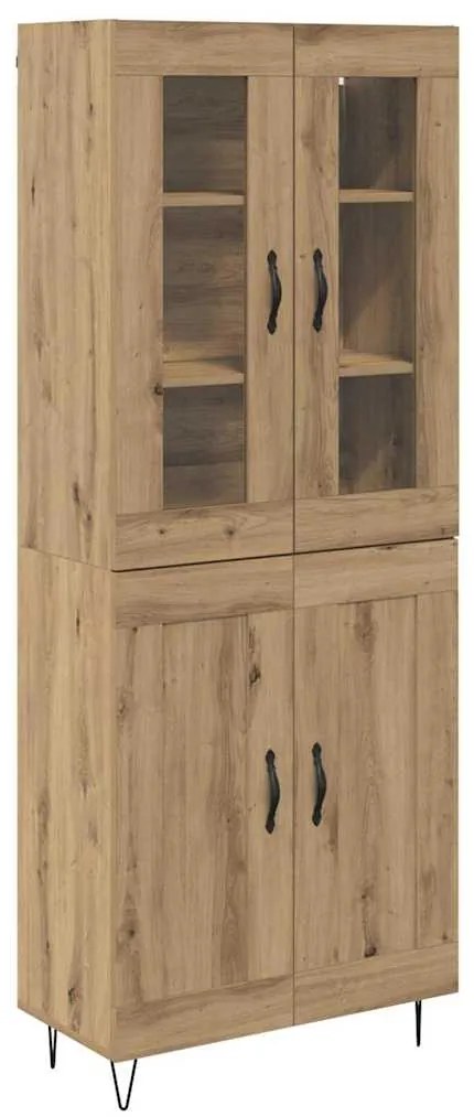 vidaXL Highboard Artisan Oak 69,5 x 34 x 180 εκ. Επεξεργασμένο ξύλο