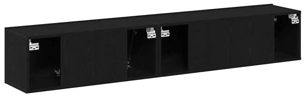 vidaXL Σετ επίπλου τηλεόρασης 2 pcs Μαύρη δρυς 100 x 30 x 30 cm