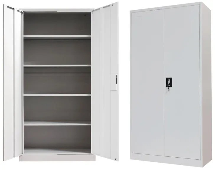 Ντουλάπα Urgen Μεταλλική Ανοιχτό Γκρί 90x40x180 εκ. 90x40x180 εκ.