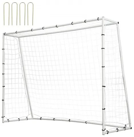 VEVOR Soccer Rebound Trainer, 8x6FT Iron Soccer Training Equipment, Sports Football Rebounder Wall with Double-Sided Rebounding Net &amp; Goal, Perfect for Backyard Practicing, Solo Training, Passing