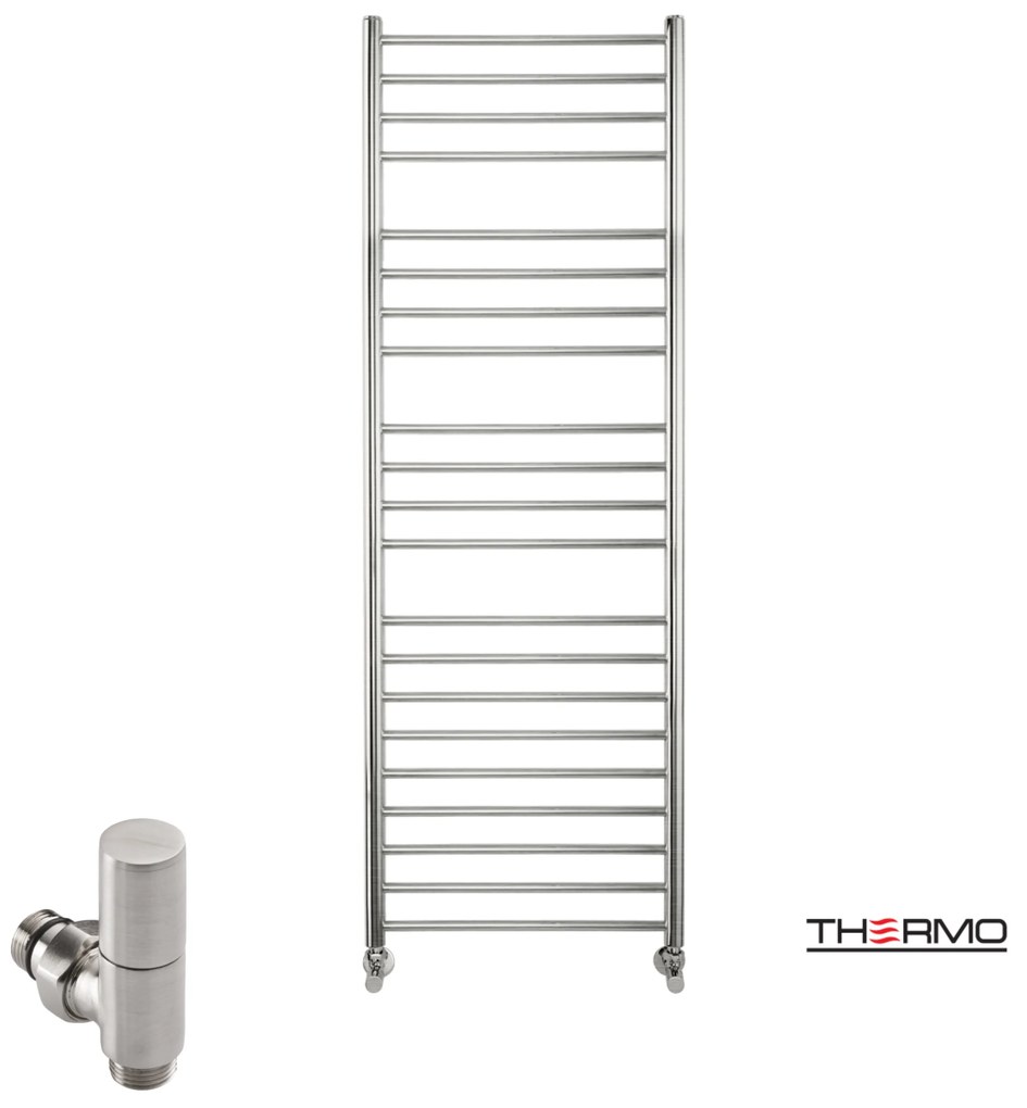 Thermo BELLAVIA Θερμαινόμενη πετσετοκρεμάστρα από ανοξείδωτο χάλυβα με υδραυλική λειτουργία,150x50cm Inox Brushed