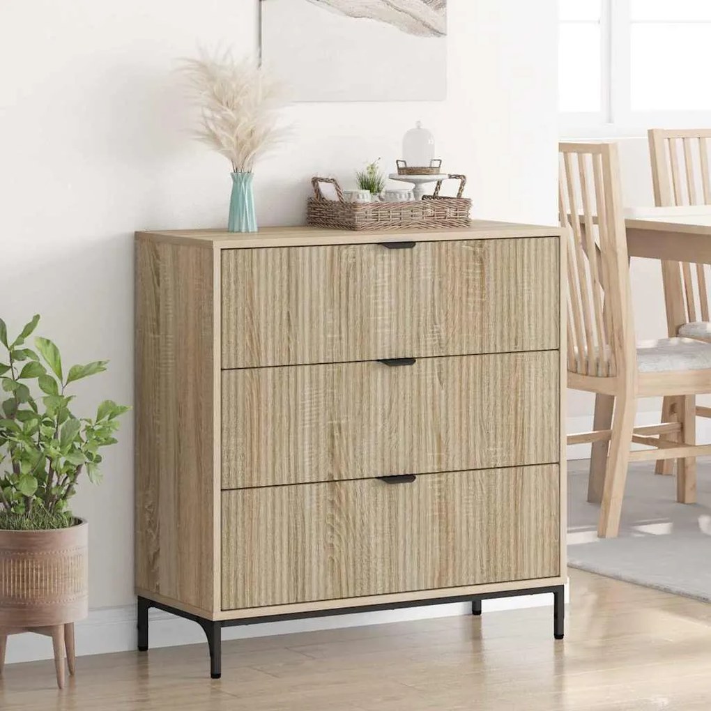 vidaXL Πλαϊνό γραφείο Sonoma Δρυς 79.5 x 33 x 82 εκ Επεξεργασμένο ξύλο