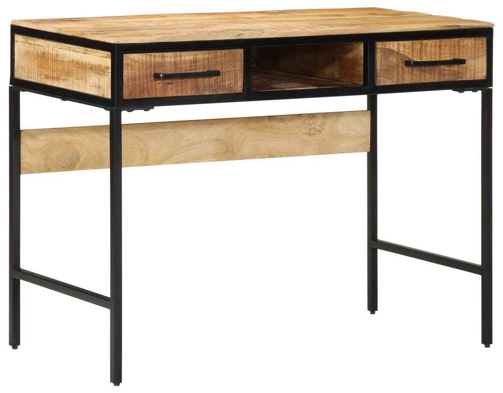 vidaXL Γραφείο 100x50x75 εκ. Μασίφ Ξύλο Rough Mango