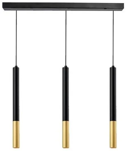 Κρεμαστό Φωτιστικό Οροφής 100-09711-07BR Luma-100-09711-07BR-BLACK-Μαύρο 100-09711-07BR-BLACK