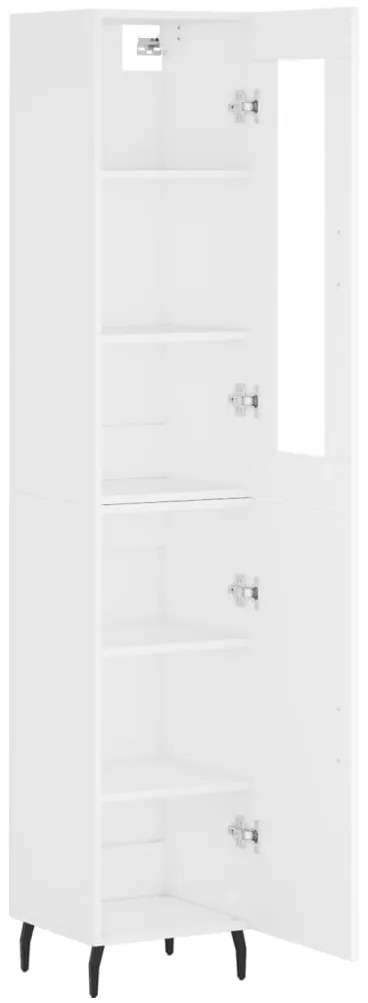 vidaXL Ντουλάπι Λευκό 34,5 x 34 x 180 εκ. από Επεξεργασμένο Ξύλο
