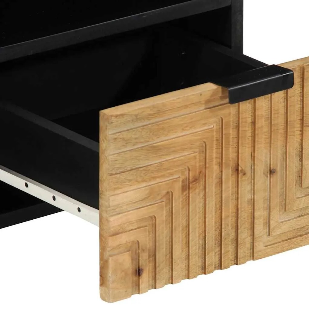 Ντουλάπι τηλεόρασης καφέ 100x33x46 cm μασίφ ξύλο Mango - Καφέ