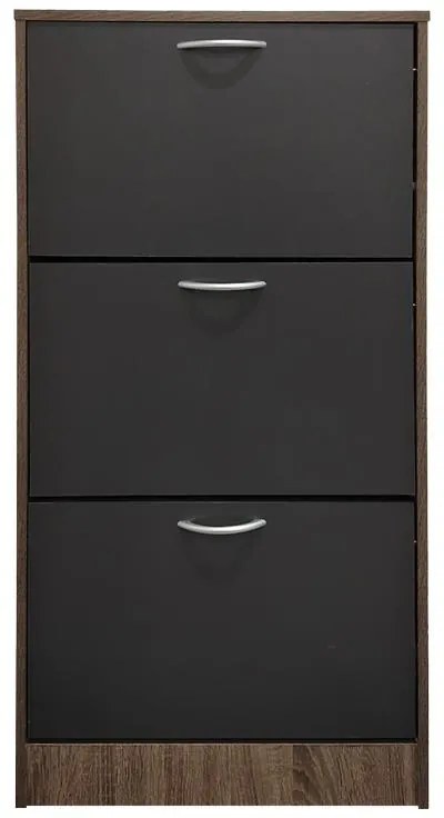 Παπουτσοθήκη Savaz σε oak-ανθρακί απόχρωση 60x24x114εκ 60x24x114 εκ.