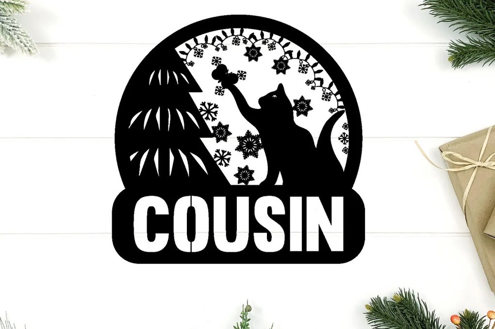 Intra απο ξύλο plywood 3mm-4mm πάχος Χριστουγεννιάτικη Μεταλλική Διακόσμηση Τοίχων Τέχνης Δίασταση 40x40 cm INTRAFABR-83473685