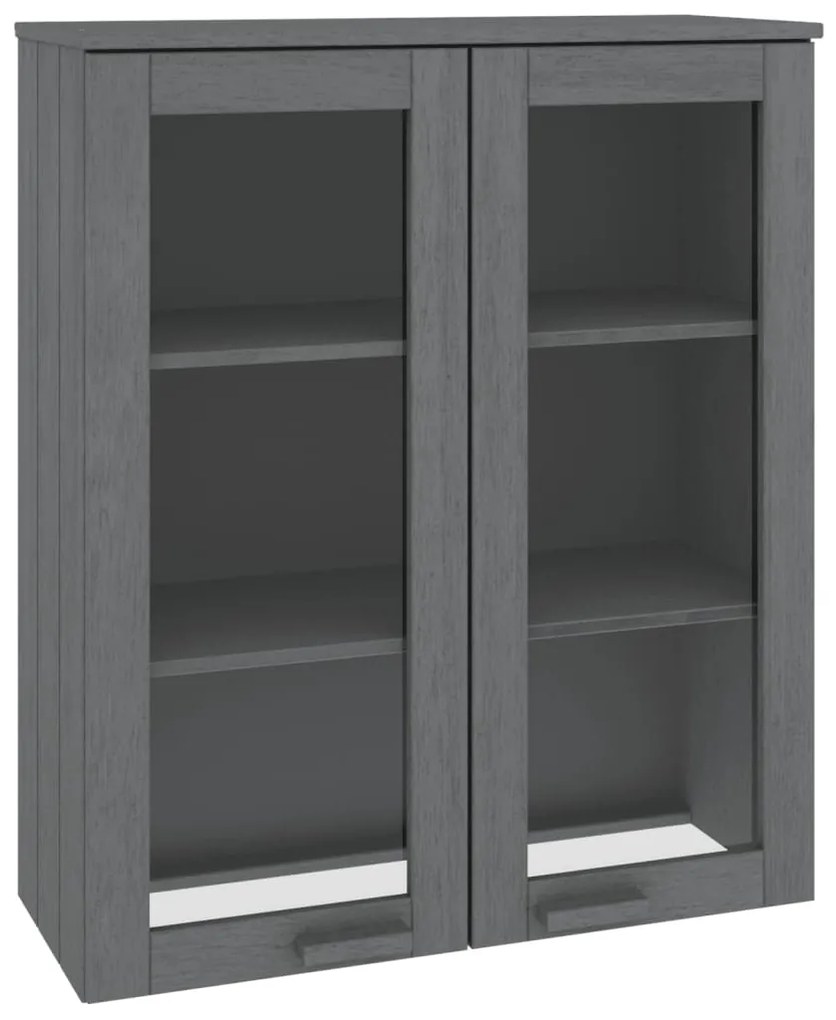vidaXL Πάνω Μέρος Ντουλαπιού HAMAR Γκρι 85x35x100 εκ. Μασίφ Πεύκο