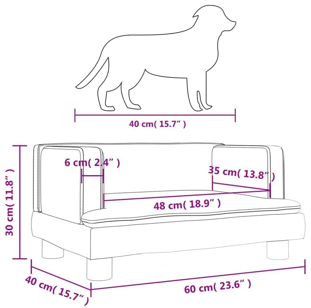 Κρεβάτι Σκύλου Ανοιχτό Γκρι 60 x 40 x 30 εκ. Βελούδινο - Γκρι