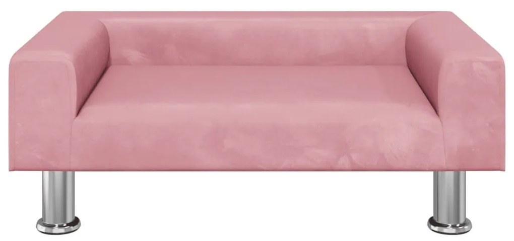 Κρεβάτι Σκύλου Ροζ 70 x 45 x 26.5 εκ. Βελούδινο - Ροζ