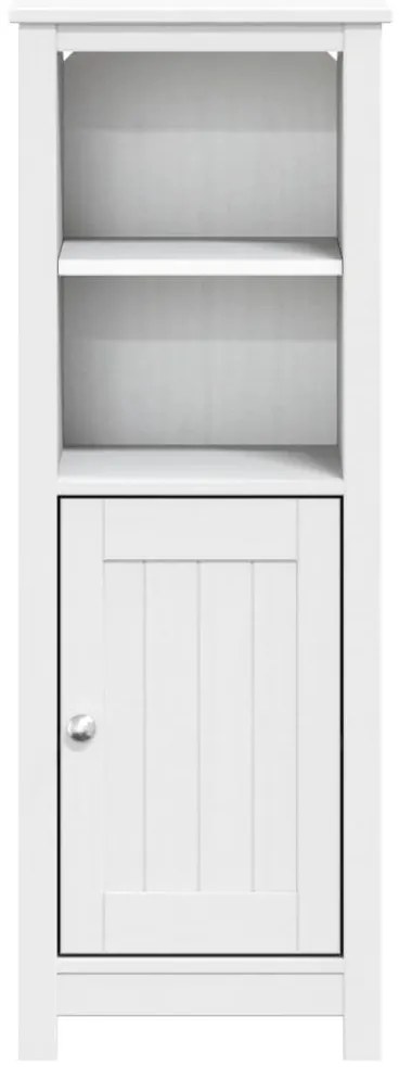 vidaXL Ντουλάπι Μπάνιου BERG Λευκό 40 x 34 x 110 εκ. Μασίφ Ξύλο Πεύκου