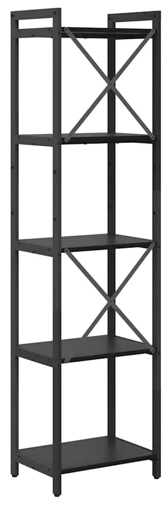 vidaXL Βιβλιοθήκη Μαύρη δρυς 40 x 30 x 153 εκ Επεξεργασμένο ξύλο