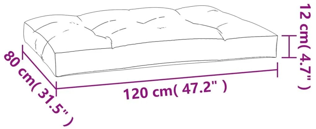Μαξιλάρια Παλέτας 2 τεμ. Πολύχρωμα Υφασμάτινα - Πολύχρωμο