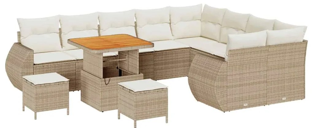 vidaXL Σετ Καναπέ Κήπου 12 pcs μπεζ και κρεμ 80 x 80 x 71 cm