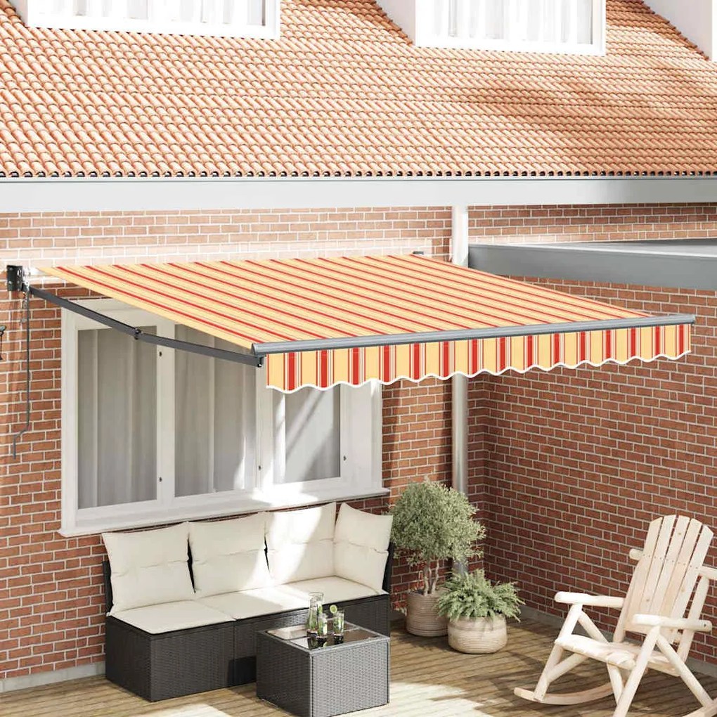 vidaXL Σκηνίτσα Αναδιπλούμενη Striped Κίτρινο, Πορτοκαλί. 300 x 250 εκ