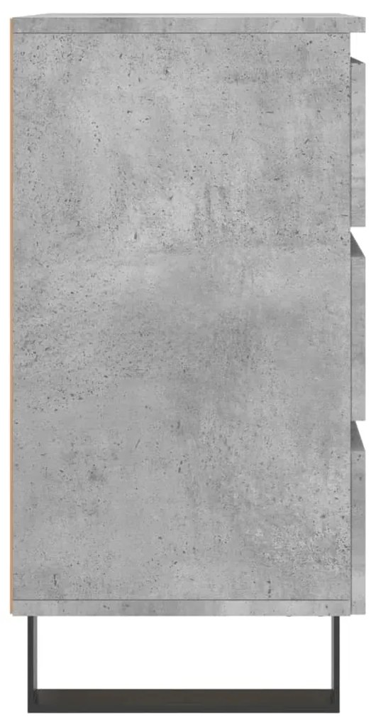vidaXL Κομοδίνα 2 τεμ. Γκρι Σκυρ. 40x35x69 εκ. από Επεξεργασμένο Ξύλο