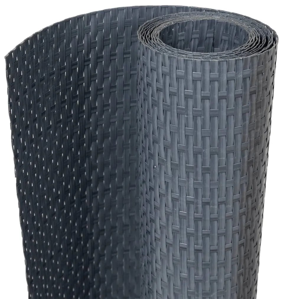 vidaXL Διαχωριστικό Βεράντας 10 τεμ. Ανθρακί 255x19 εκ. Συνθ. Ρατάν