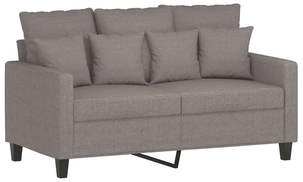 vidaXL Σετ Σαλονιού 4 Τεμαχίων Taupe από Ύφασμα με Μαξιλάρια