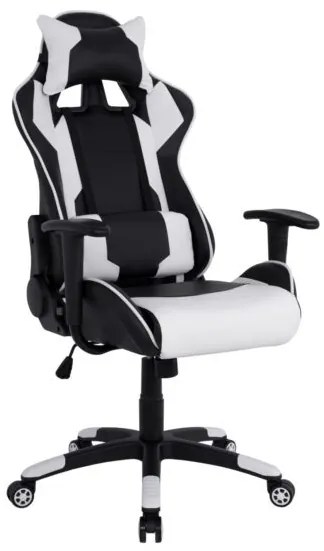 ΠΟΛΥΘΡΟΝΑ GAMING DARIUS HM1072.04 ΜΑΥΡΗ-ΛΕΥΚΗ 66,5x70x(122-129) cm