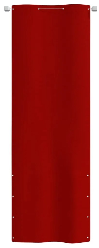 vidaXL Διαχωριστικό Βεράντας Κόκκινο 80 x 240 εκ. Ύφασμα Oxford