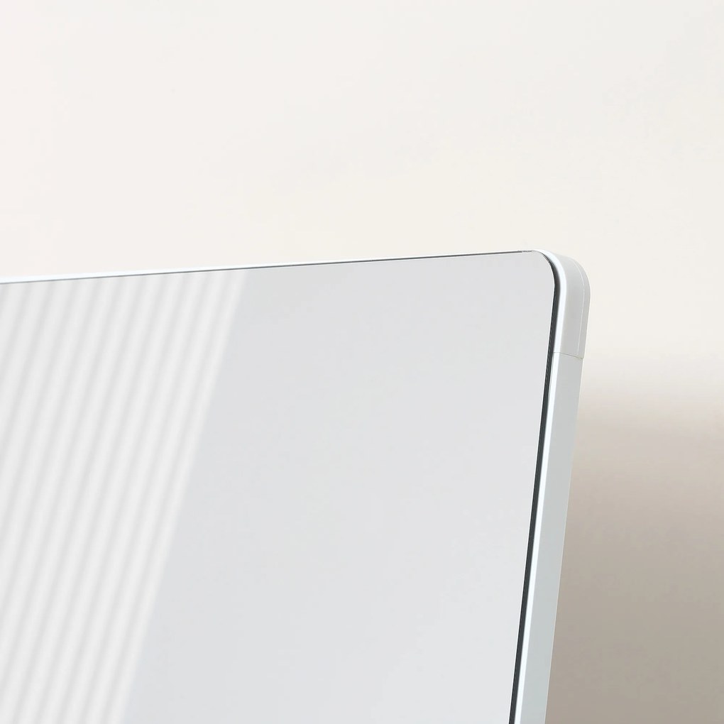 HOMCOM Επιδαπέδιος Καθρέφτης Τοίχου Ολόσωμος Καθρέφτης, Αλουμίνιο, 45 cm x 37 cm x 158,5 cm, Ασημί