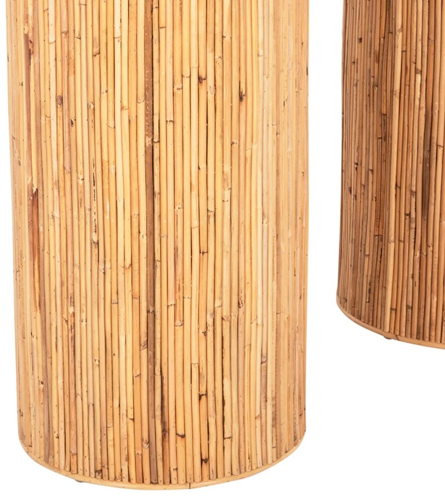 Κονσόλα Οβάλ GATSBY C9871 Φυσικό Rattan σε Φυσικό χρώμα 110x45x74,5Υεκ. 110x45x74.5 εκ.