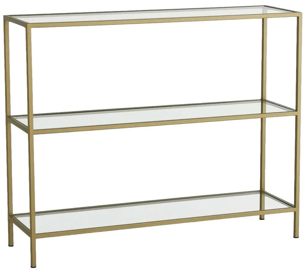Κονσόλα 552NOS1903 100x30x85cm Gold Metal, Glass