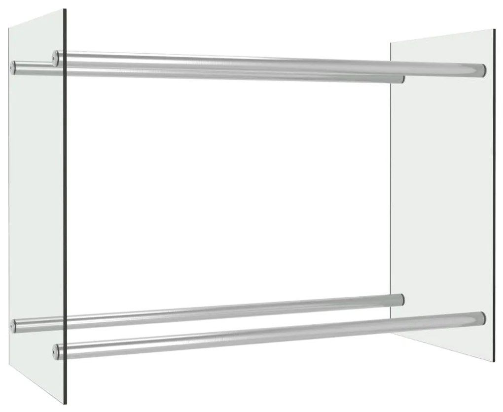 vidaXL Ράφι Καυσόξυλων Διαφανές 80 x 35 x 60 εκ. Γυάλινο