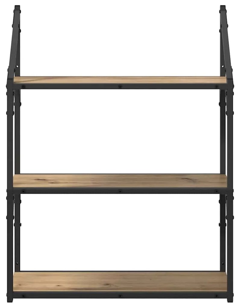 vidaXL Ράφι Τοίχου Artisan Oak 60 x 21 x 78,5 cm Επεξεργασμένο ξύλο