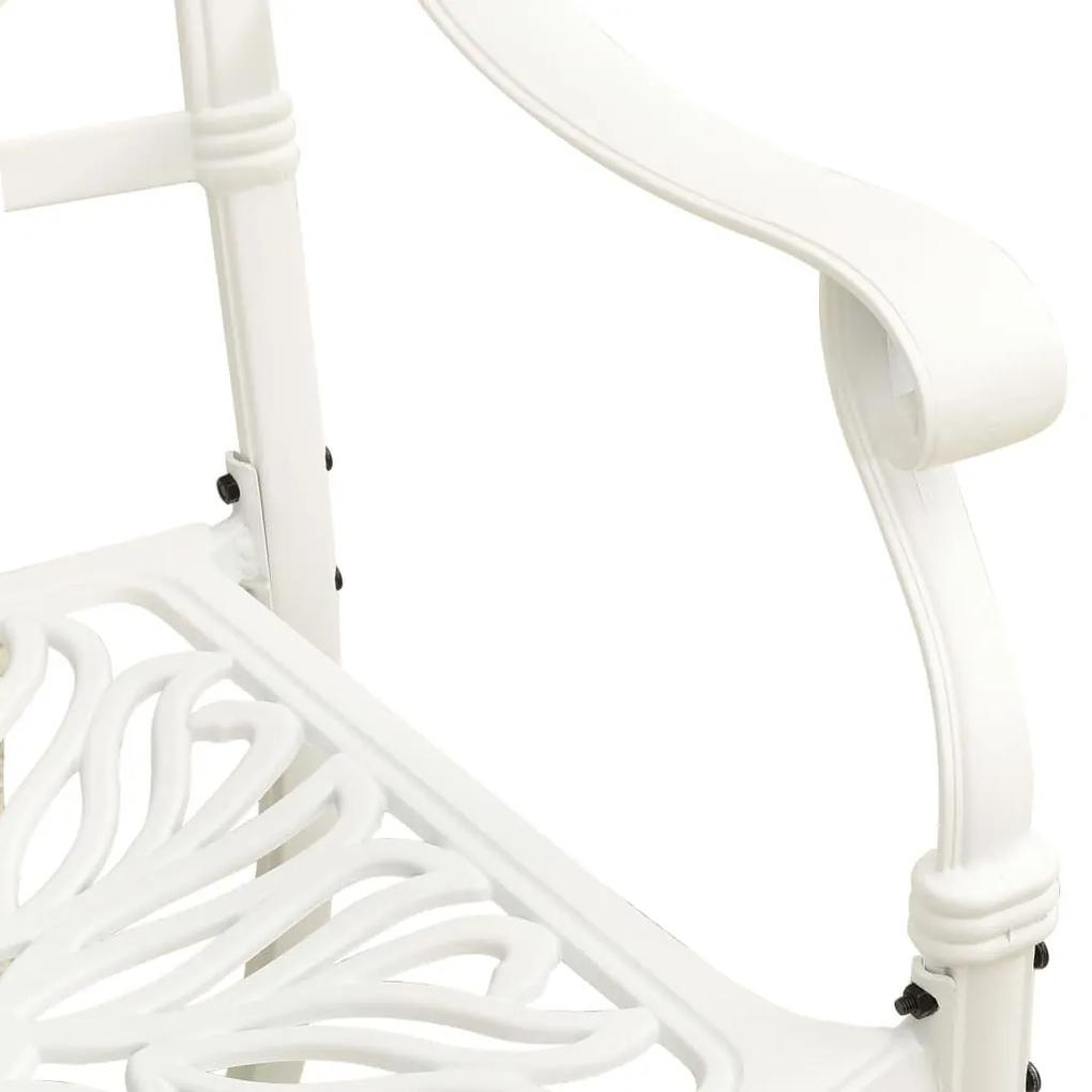 Καρέκλες Κήπου 2 τεμ. Λευκές από Χυτό Αλουμίνιο - Λευκό