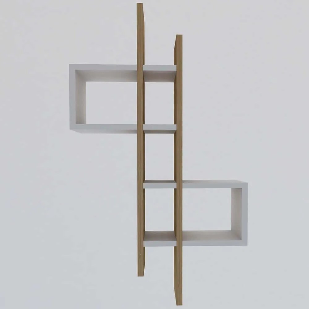 Ραφιέρα Τοίχου Emse 495SSE1172 53,8x19,6x108cm Oak-White