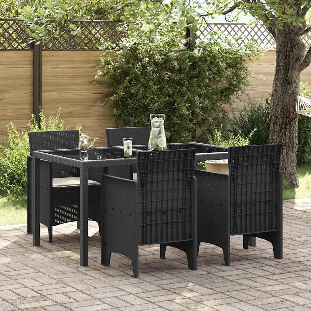 vidaXL Καρέκλα Κήπου 4 pcs Ανθρακί 53 x 49 x 85 εκ. PP
