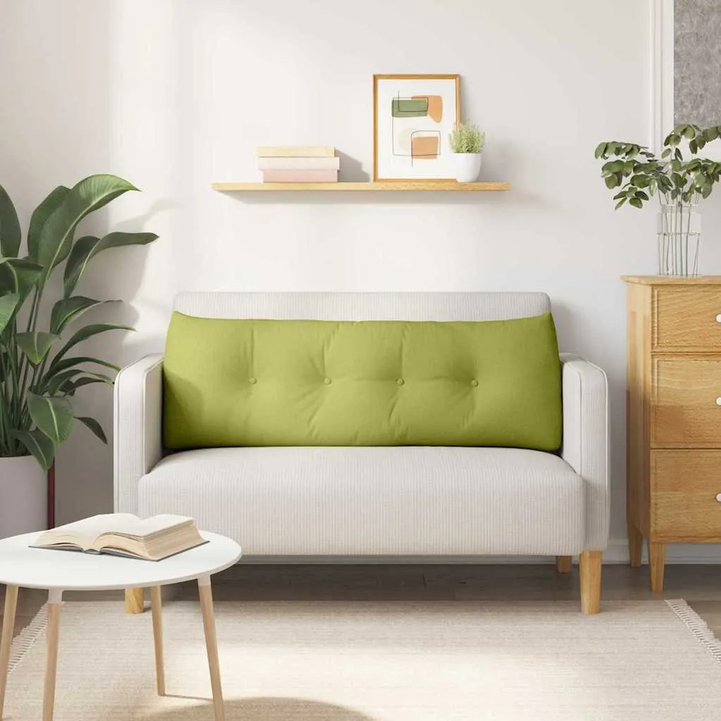 vidaXL Μαξιλάρι Πλάτης Ανοιχτό Πράσινο 140 x 24 x 50 εκ ύφασμα