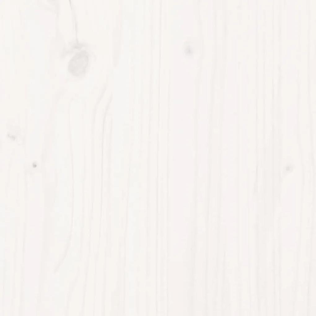 Ζαρντινιέρα Παγκάκι Λευκή 167,5 x 60 x 65 εκ. Μασίφ Ξύλο Πεύκου - Λευκό